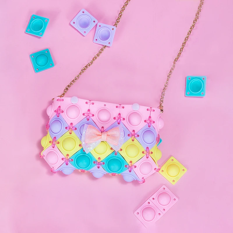 Модная популярная пузырьковая сумка «сделай сам» для девочек, креативный мессенджер-антистресс, сумки через плечо, детские игрушки «сделай сам», подарки на новый год