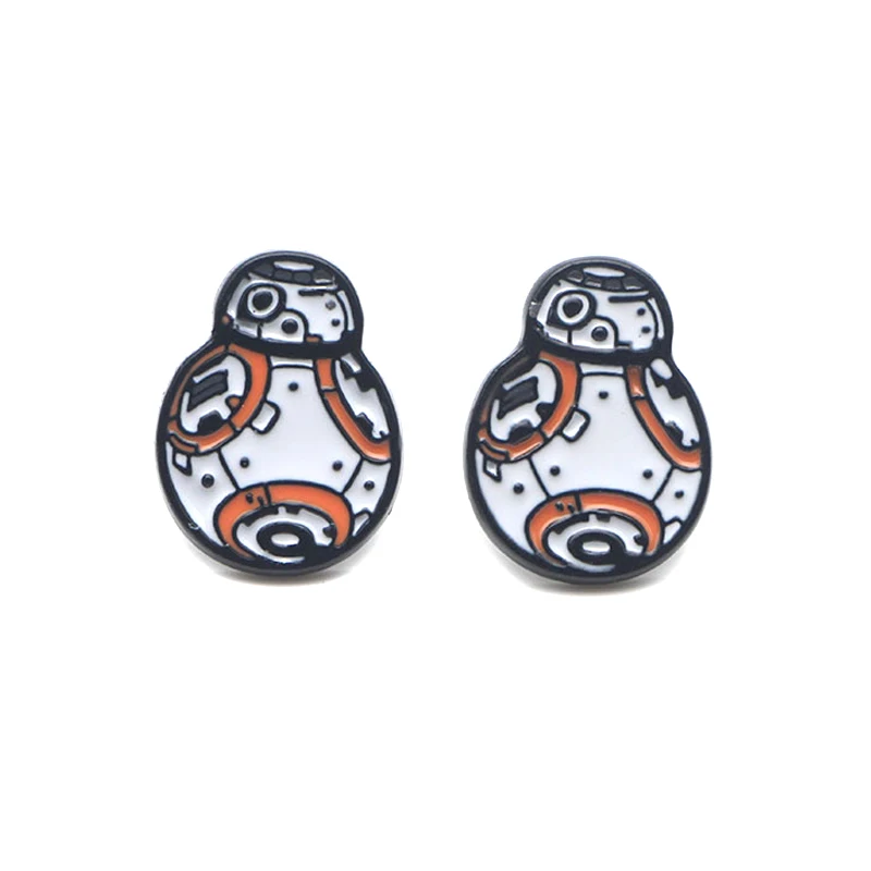 

LB1681 Anime Star wars Cute Robot BB-8 Pierce Ear Stud kids Earrings For Womens Earrings Jewelry Accessories Gifts Girls