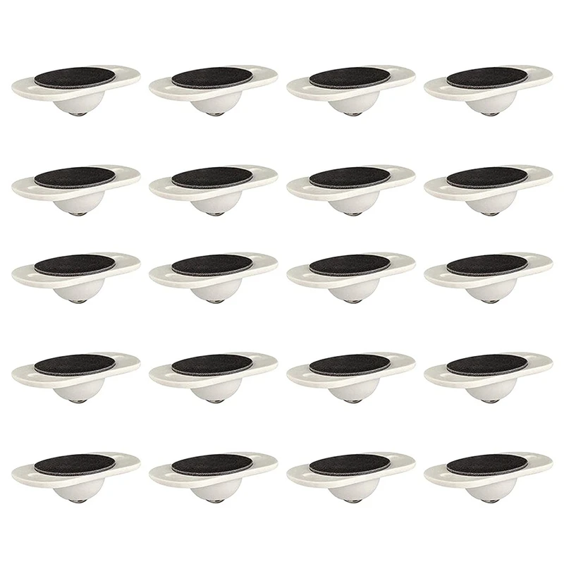

20 Pcs Self Adhesive Swivel Caster Stainless Steel Mini Paste Universal Wheel Universal Wheel 360 Degree Rotation Pulley