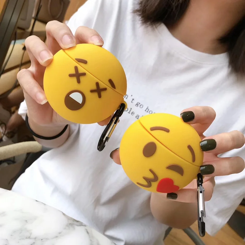 3D чехол для наушников s для AirPods, силиконовый чехол с милой собачкой из мультфильма, чехол для Apple Air pods 2, забавный чехол для наушников, кольцевой ремешок