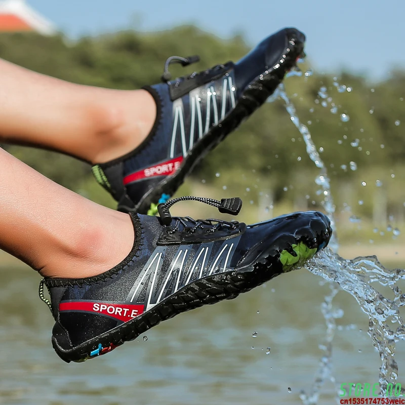 Unisex Swimming Water Shoes Men Barefoot Outdoor Beach Sandals Upstream Aqua Shoes Plus Size Nonslip River Sea Diving Sneakers