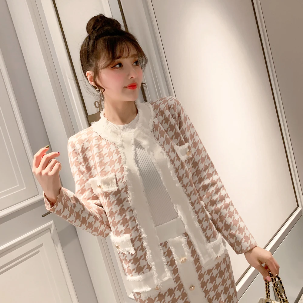 Женский комплект из 2 предметов Mozuleva твидовая шерстяная куртка + золотистая