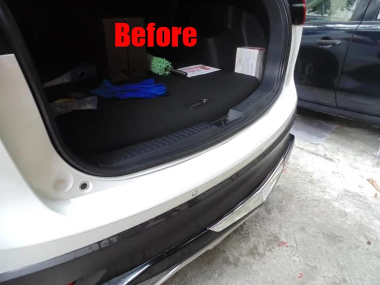 Нержавеющая внутренняя защитная накладка на задний бампер багажник Накладка