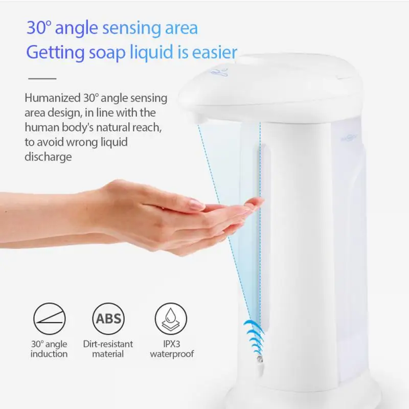 

2021 Newest 330ml Automatic Induction Liquid Soap Dispenser Non-Contact ABS Disinfection Liquid Kitchen Soap Dispenser
