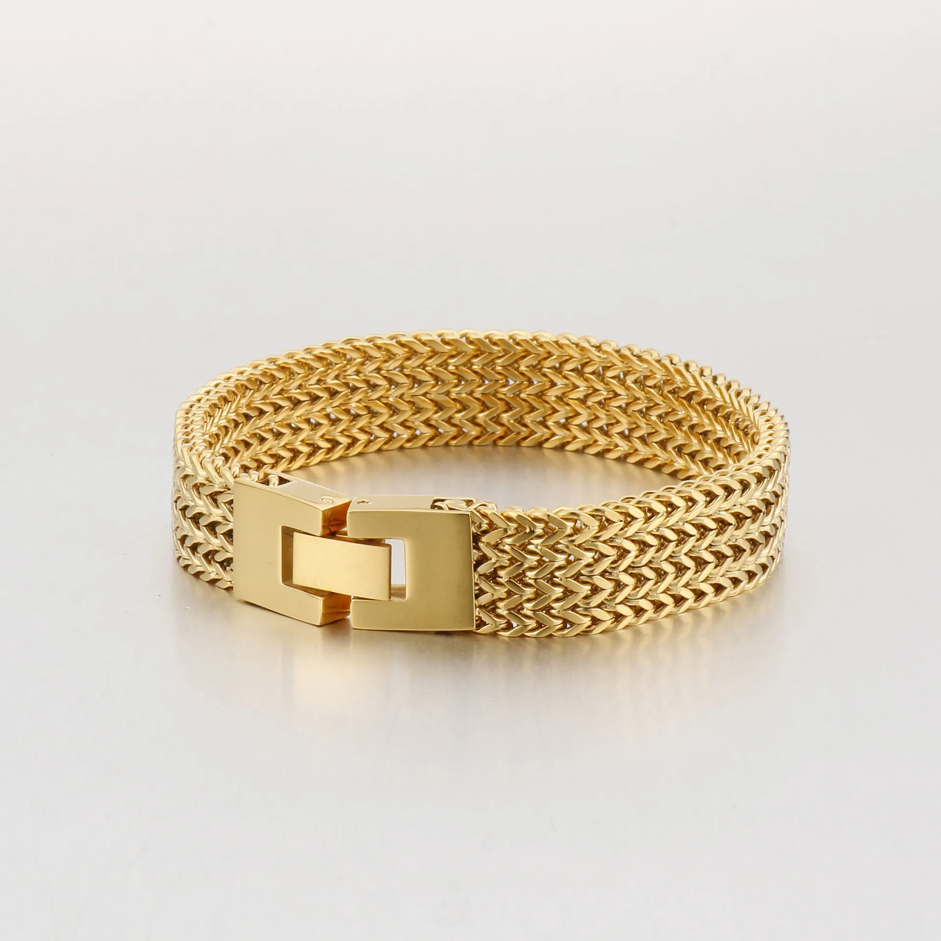 

Men's 316 Stainless Steel Keel Bracelet Fashion Punk Titanium Steel Bracelets Factory Wholesale Price Sales Jewelry