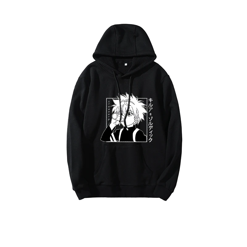 

2021 Kawaii Anime Cartoon Hunter X Hunter Hoodies Sweatshirts Men / Women Print Long Sleeves Hip Hop Unisex Hight Quality Tops
