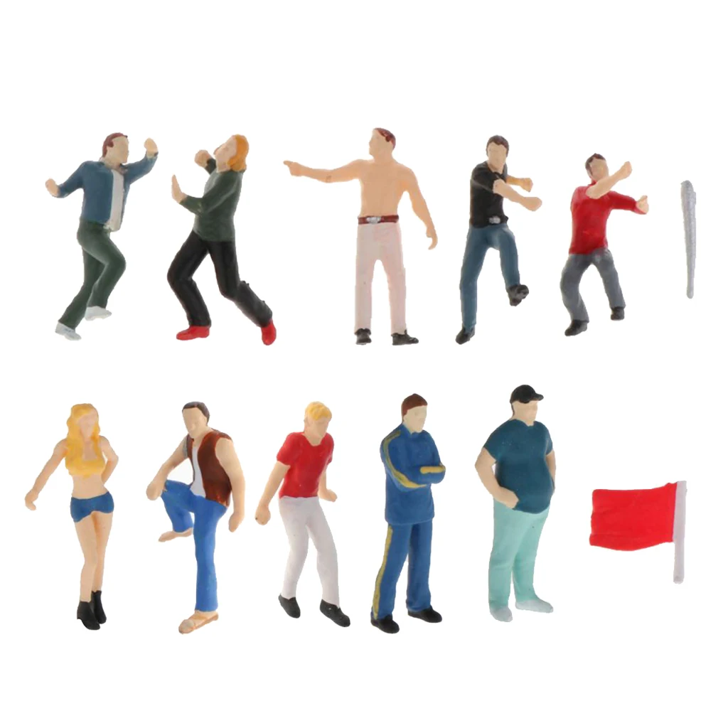 

12x 1/64 Miniature Model Figures Plastic Dolls Layout Diorama Ornaments
