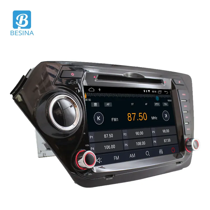 Besina 2 Din Android 9,0 автомобильный dvd-плеер для Kia k2 RIO 2010- wifi стерео gps радио мультимедиа автоаудио