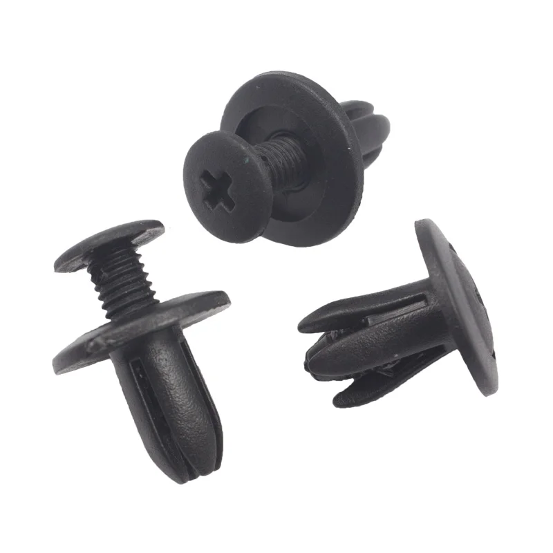50 Pieces Plastic expanding rivet 6mm hole car fastener door panel buckle for Toyota Mazda Auto Retaining Clips | Автомобили и