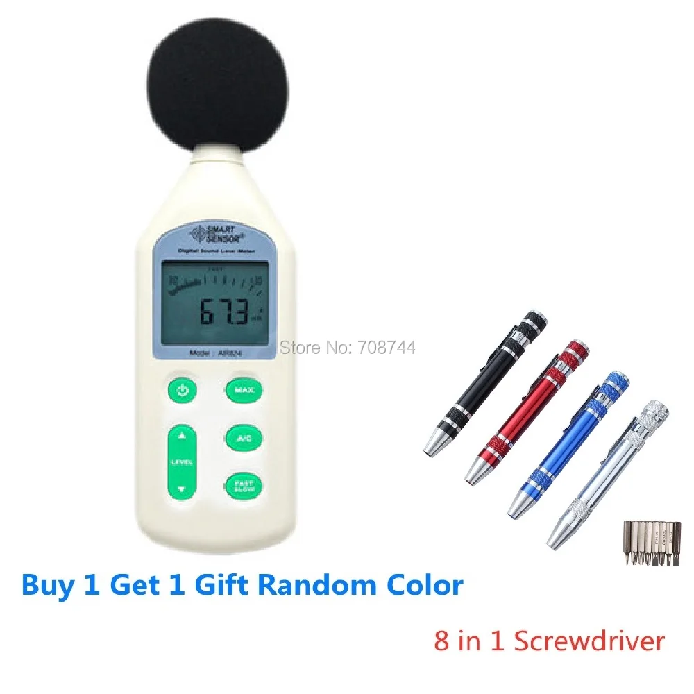 Новое поступление смарт датчик AR824 портативный цифровой измеритель шума