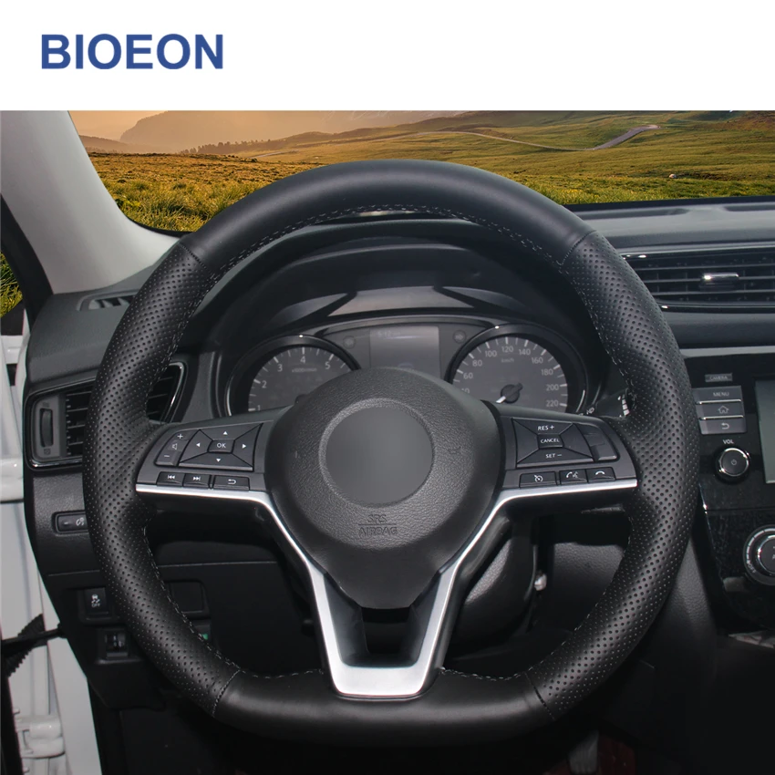 Ручная строчка искусственная кожа черный цвет для Nissan X Trail Qashqai Leaf Micra Altima Rogue (Sport)