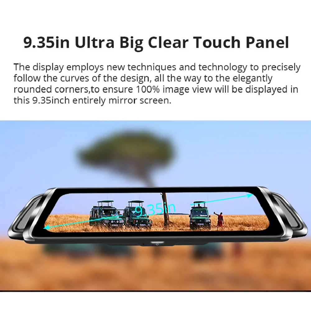 10-inch Full-screen Rearview Camera Streaming Media Rear View Mirror Dashcam Front 1296 After 1080P HD Car Dual X8 | Автомобили и