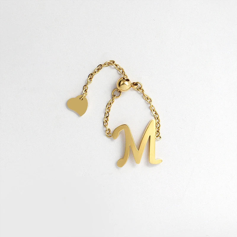 TOSOKO из нержавеющей стали ювелирные изделия простой M-цепочка с сердцем