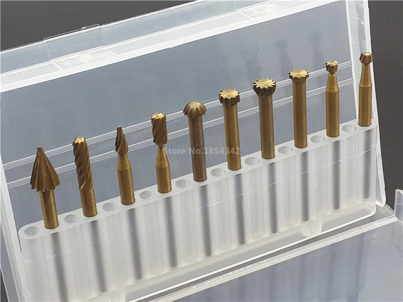 20 шт. набор коробка HSS титановая Dremel ротационная фрезерная фреза для резьбы по дереву резные ножи инструменты аксессуары
