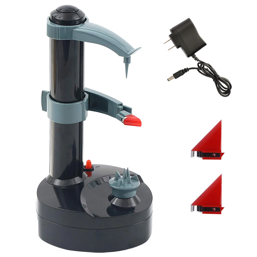 Electric Spiral Apple Peeler Cutter Slicer Fruit Potato Peeling Automatic Battery Operated Machine with Charger EU Plug | Дом и сад
