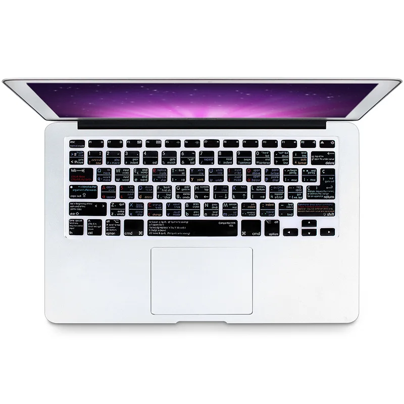 Чехол для клавиатуры HRH VIM/VI Силиконовая Защита с испанской клавиатурой Macbook Air Pro