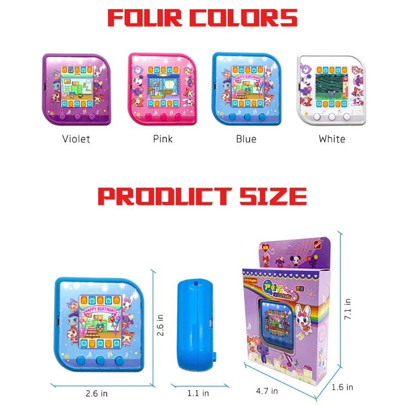 

Electronic Pets Toy Virtual Pet Retro Cyber 2 Games Funny Toys for Kids Children Handheld Game Machine