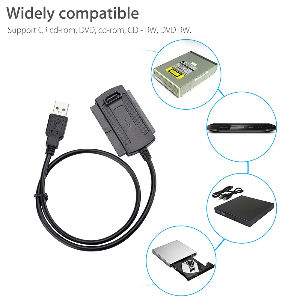 Горячая Распродажа USB 2 0 для IDE/жесткий диск SATA адаптер конвертер кабель жесткого