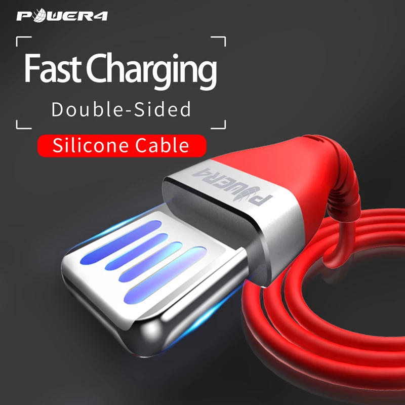 Power4 двухсторонние USB кабели для Lightning Кабель USB зарядное устройство для iPhone x/xr/xs/7/5/4S mfi i телефонный кабель для зарядного устройства для Apple