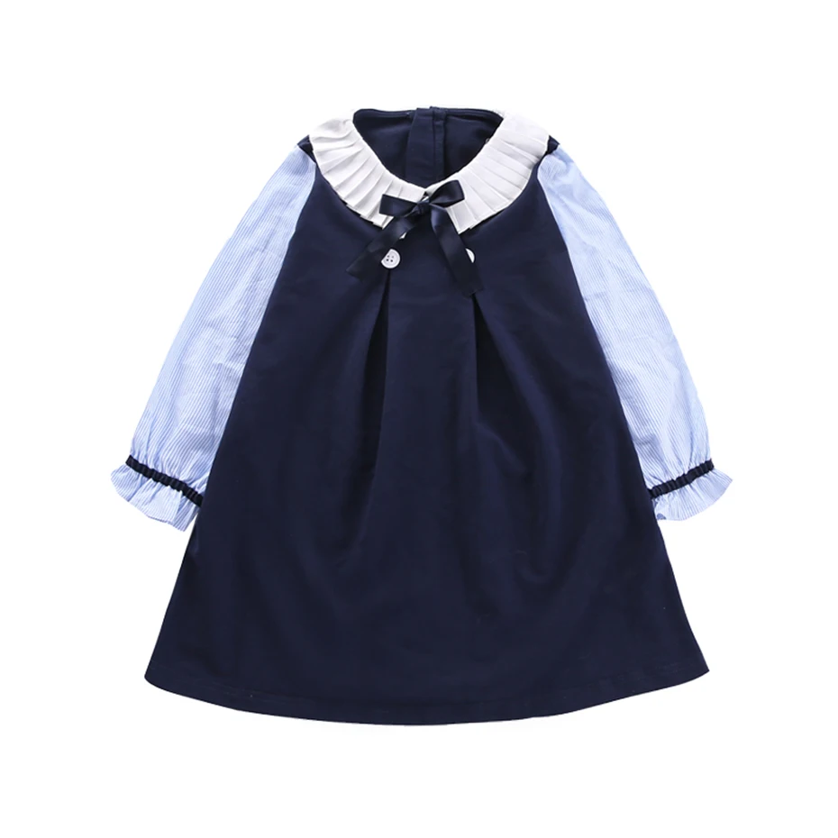 Новые платья для девочек приталенные трапециевидной формы лоскутное платье в