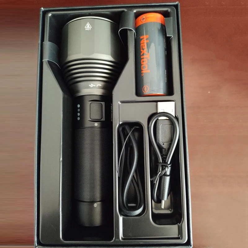 Outdoor Flashlight Xiaomi NexTool 2000 лм 380 м наружный светильник-вспышка 5 режимов USB Перезаряжаемый IPX7 водонепроницаемый портативный светильник-вспышка для путешествий и кемпинга - Цвет: Outdoor Flashlight