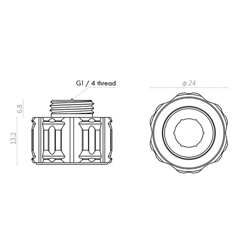

Quick Screw Head Split Type Water Cooling Fittings Anti-Dropping Pipe Fittings Computer Diy Fittings G1/4 Thread