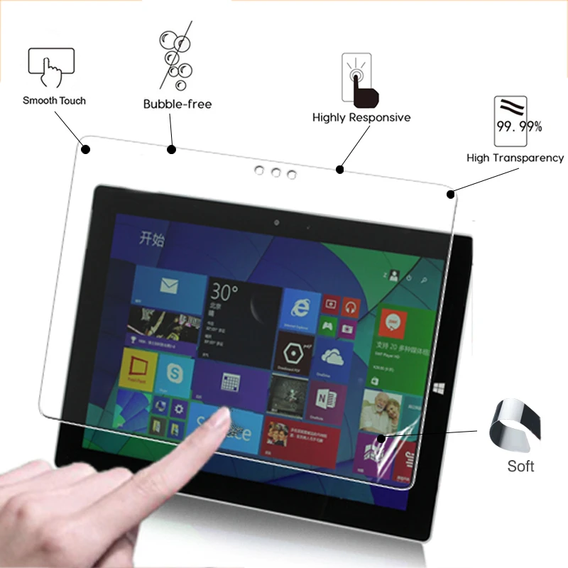 

High Clear Glossy screen protector film For Microsoft Surface 3 10.8" tablet ANti-Scratched HD lcd screen protective films