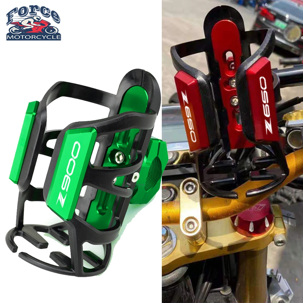 

Hot Deals Motorcycle CNC Aluminum+ Rubber Beverage Water Bottle Drink Cup Holder For Kawasaki Z650 Z900 Z900RS Ninja 650