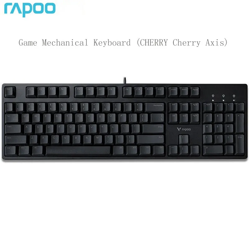 

Rapoo V860 104 механическая клавиатура Офис проводной игровой клавиатуры клавиатура оригинальные Cherry клавиатура Axis без Мышь