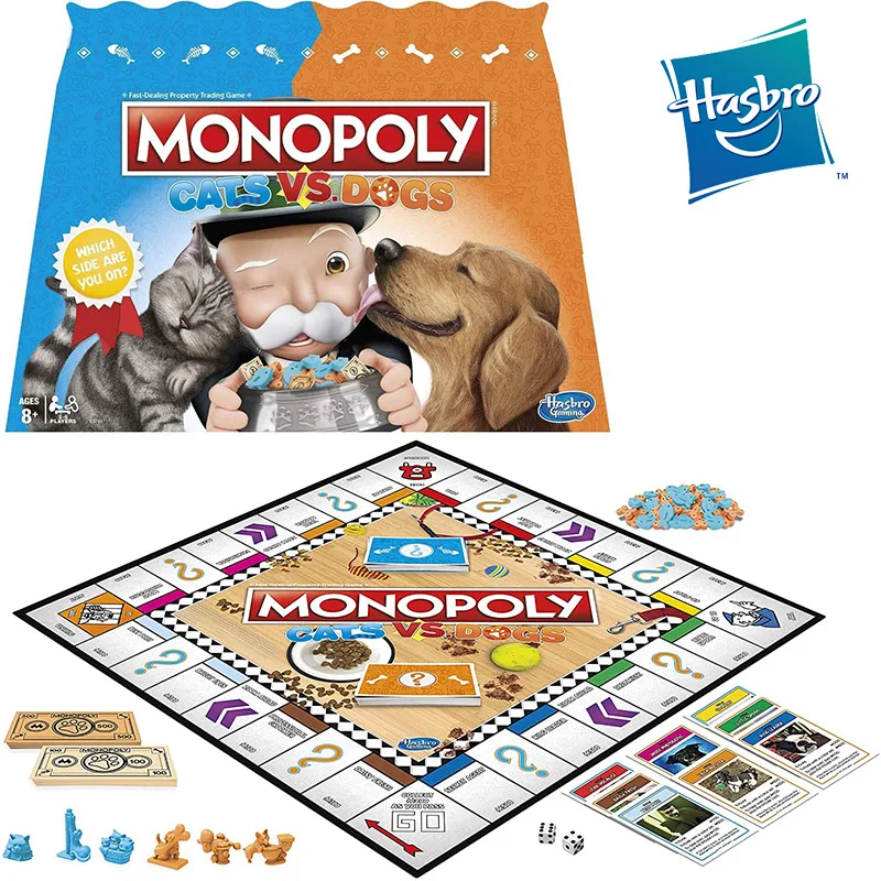 Классическая карточка для продажи на товаре с кошками Vs. Dogs от Hasbro английская