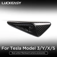 for tesla model 3 y s x carbon fiber accessories model3 2021 side standard leaf board stickers side camera protection cover