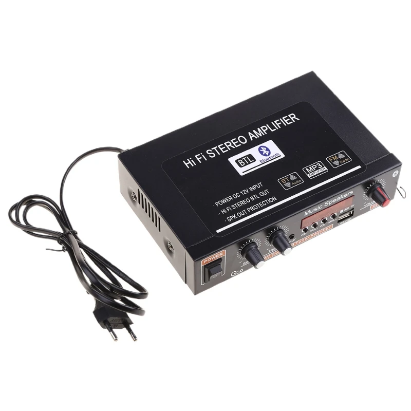 

Hifi Bluetooth Stereo Amplifier EU Car Home Digital Sound Amplifier for Pc Computer Phone Support Tf wholesales