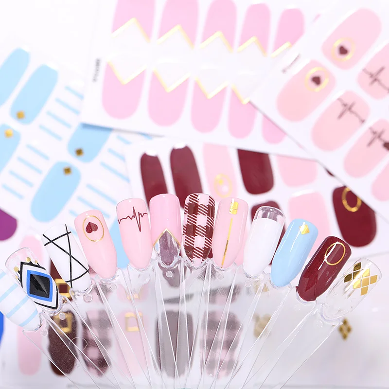 1 шт. Съемная наклейка для ногтей s полное покрытие накладные ногти Советы без