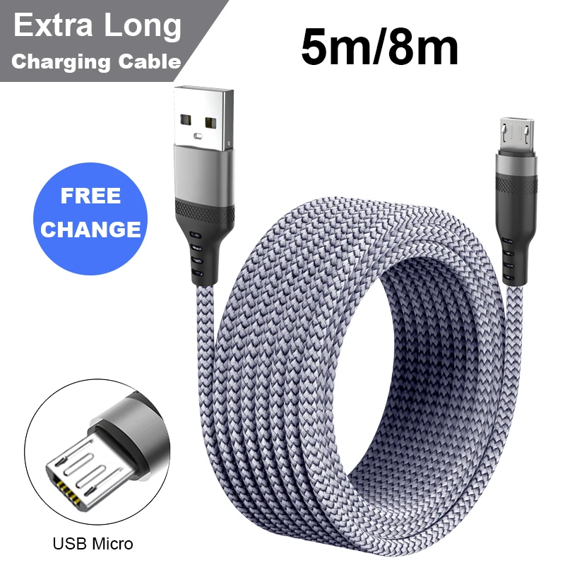 Удлиненный кабель для зарядки 5 м / 8 iPhone iPad Airpods Samsung Huawei Xiaomi переключатель SonyPS5