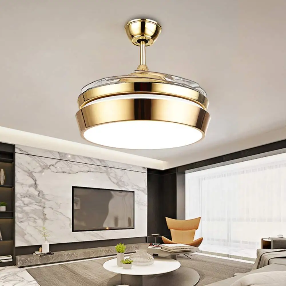 Роскошный потолочный вентилятор 42 дюйма с подсветкой акриловая люстра