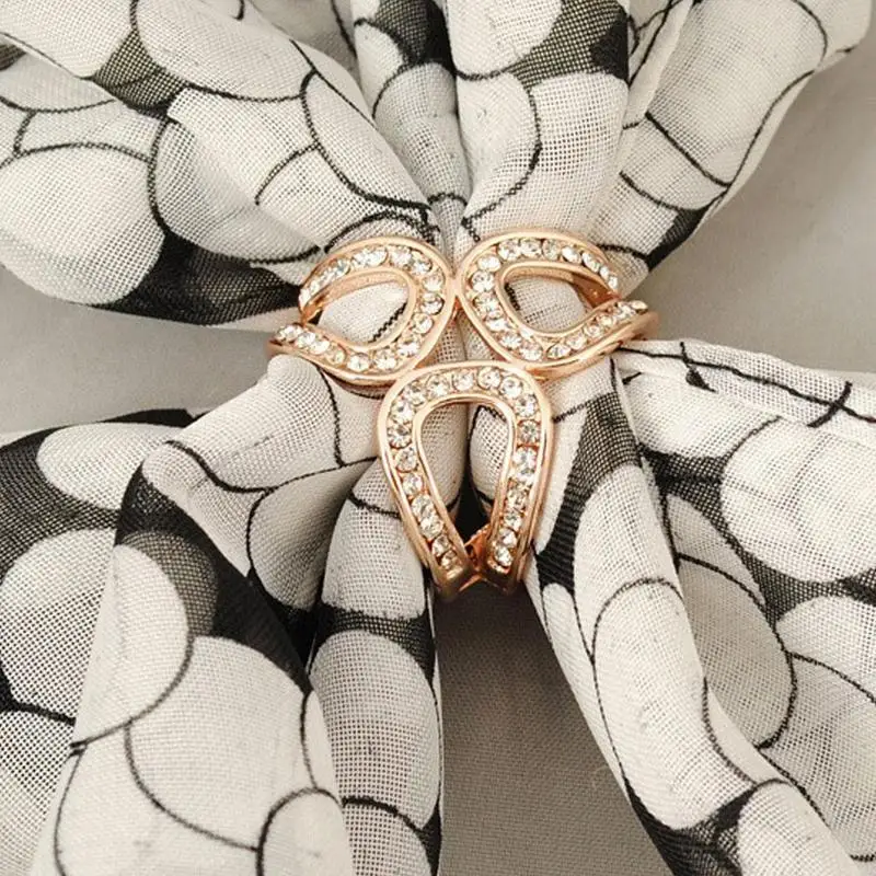 Лидер продаж корейская версия изысканный шелковый шарф с тремя кольцами женская