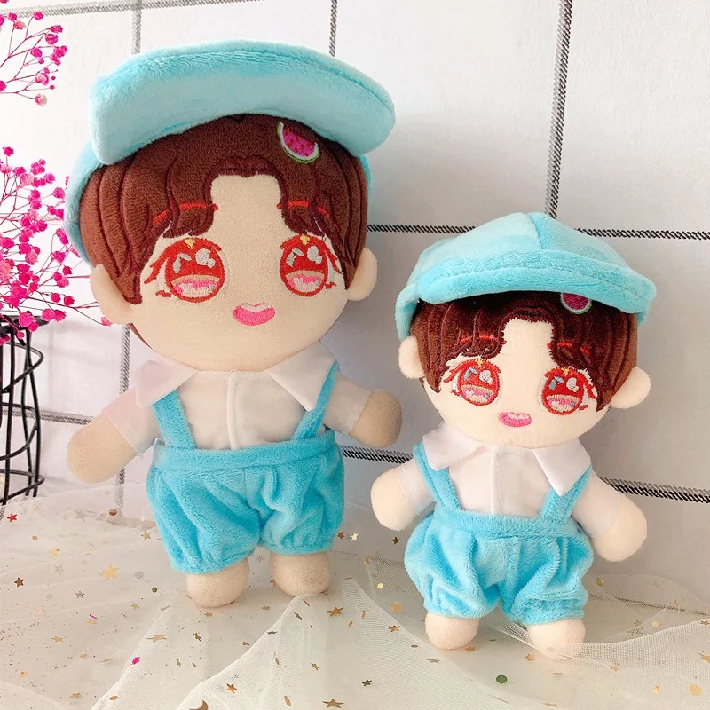 Doll's Accessory Toy Baby Wear 20 Cm Replaceable Clothes Blue Overalls Duck Tongue Hat Pants Christmas Gifts | Игрушки и хобби