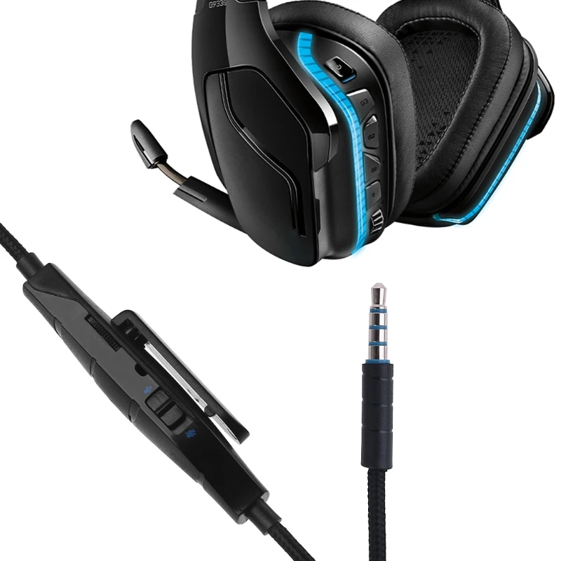 

3.5mm Earphone Cable with Inline Control for G633 G933 Gaming Headset Headphone