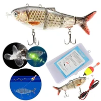 robotic swimming lures fishing electric lures usb rechargeable lures multi swimbaits with led light hard lures fishing tackle