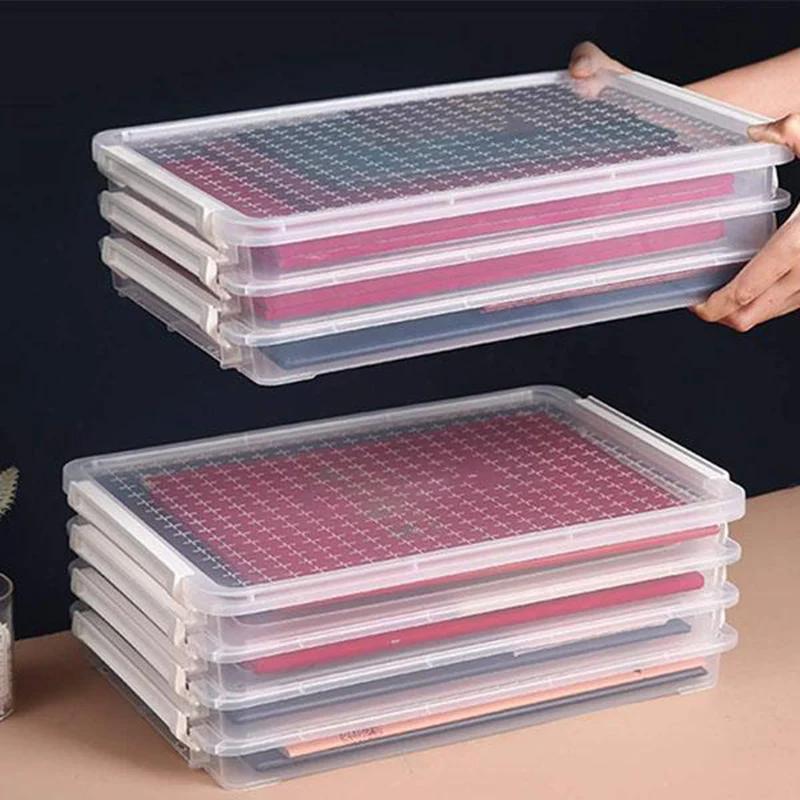 

Transparent File Storage Box Document Paper Storage Container Office Supplies HFD889