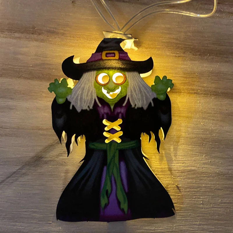 

2m Bat Wizard Mummy Pumpkin LED String Light Halloween Party Decor Lamp Featuring low power consumption String Light Lamp