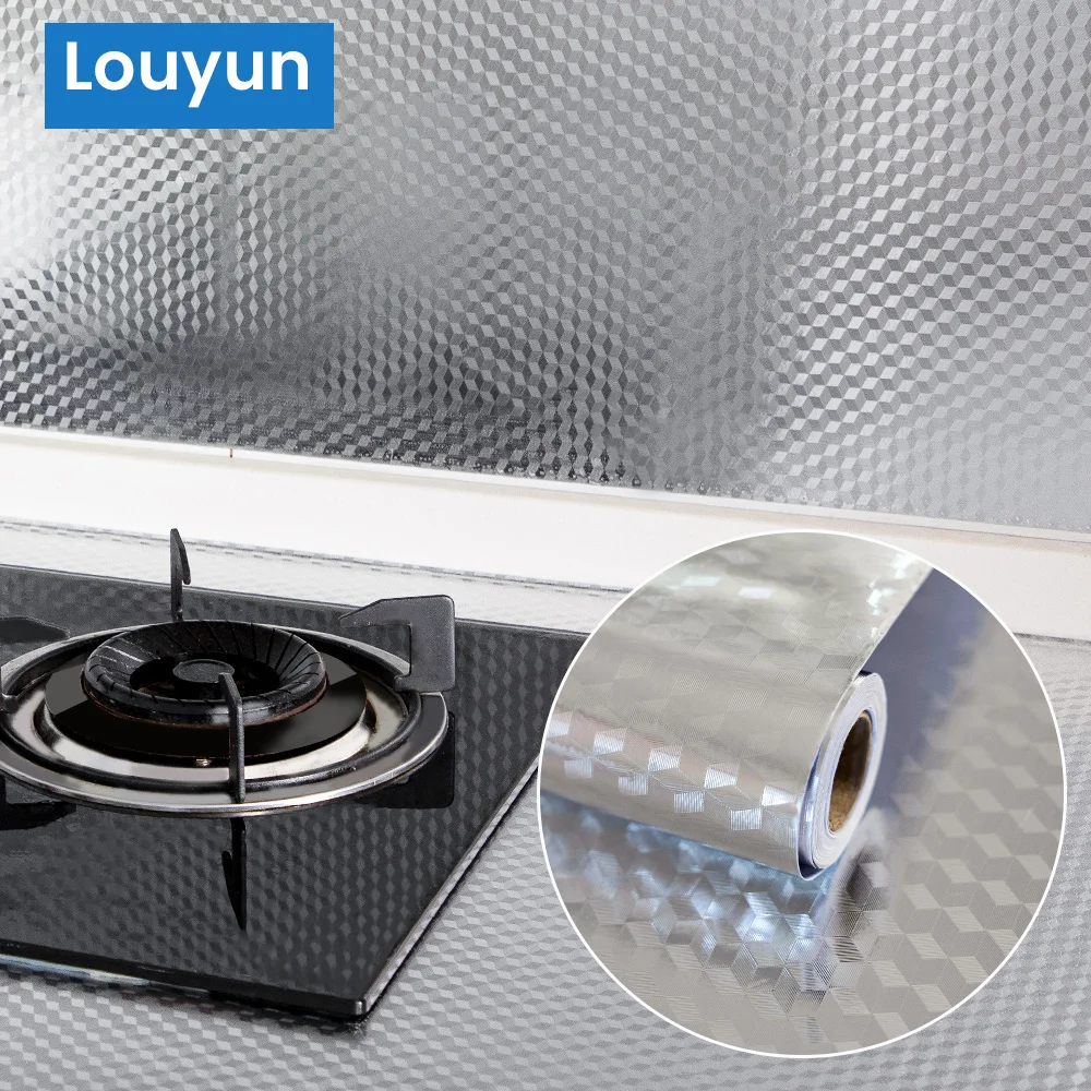 Маслостойкие наклейки для кухни алюминиевая фольга духовки и ремонта шкафа
