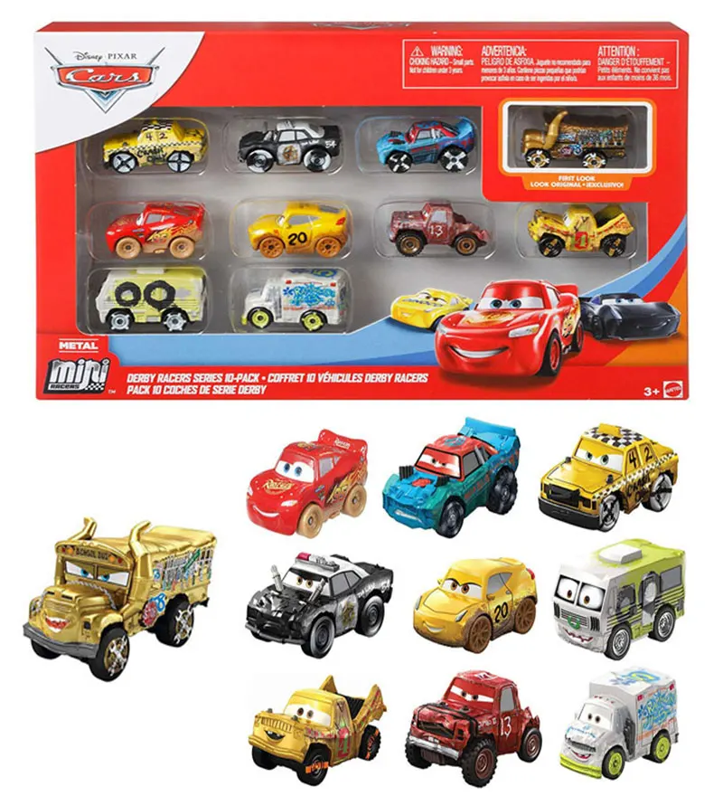 Disney Pixar Cars3 мини игрушечный автомобиль GKG09 литая молния McQueen miss police car topspeed trot