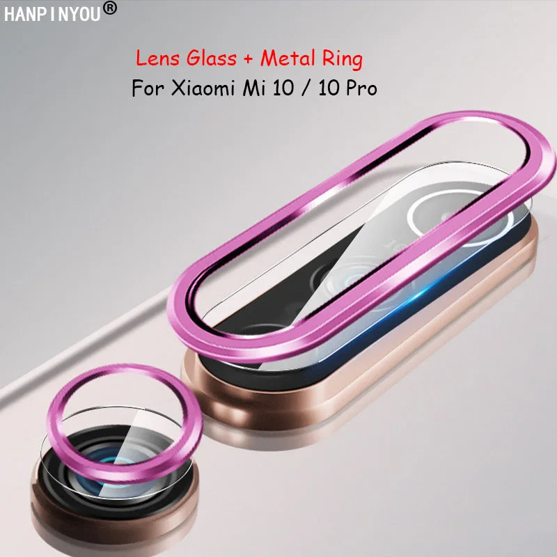 

Для задней камеры Xiaomi Mi 10 / Pro 10Pro 5G, металлический круглый кольцевой чехол + мягкая ультратонкая защитная пленка из закаленного стекла для об...