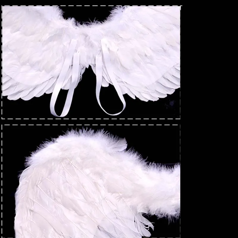S/M/L Крылья Ангела белые перья для женщин и девушек подарок на свадьбу праздничный