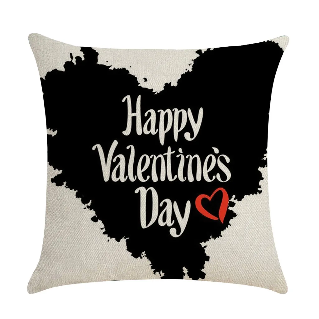 Льняная Наволочка на День святого Валентина 2021 романтичная наволочка с принтом