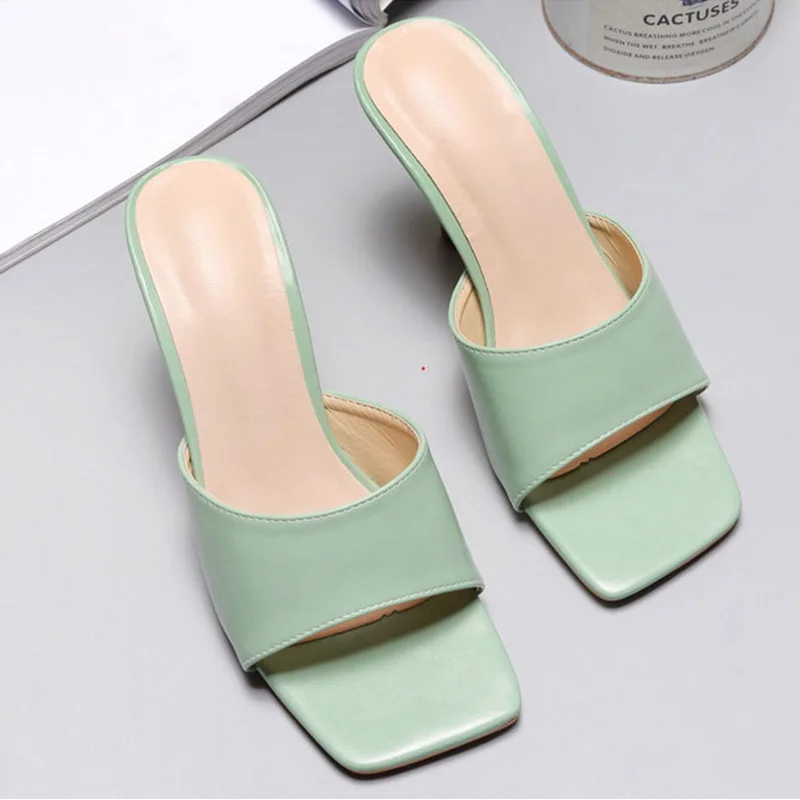 

2021Women Pumps Summer Sexy Slippers Sandals Shoes Woman Thin High Heels Open Toe Lady Pumps Ladies High Heels Shoes for Female