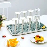 double layer detachable water cup drain rack upside down cup holder drain creative rectangular plastic tray rack