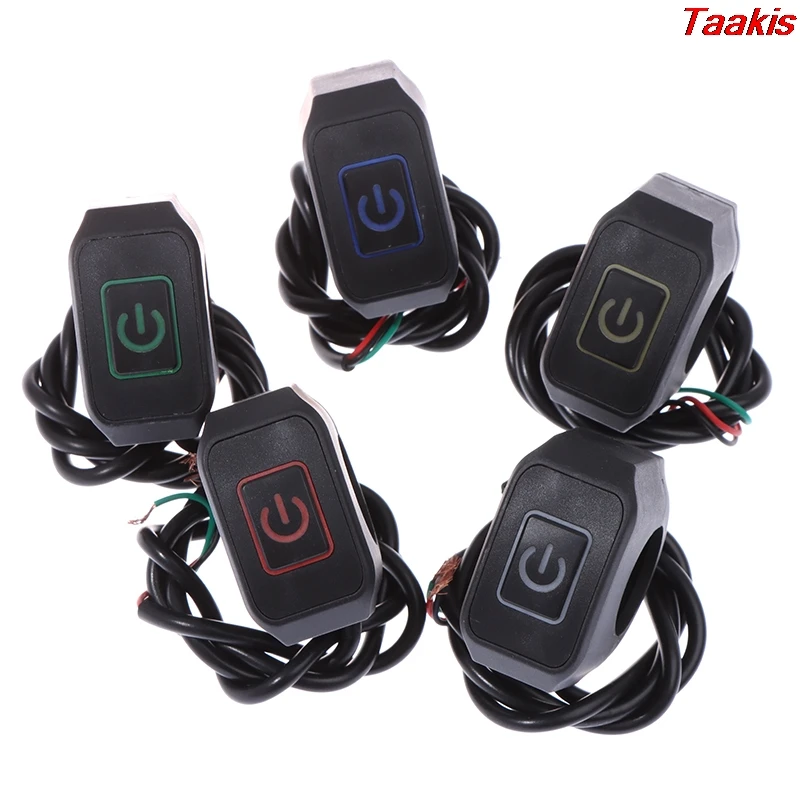 

Переключатель на руль мотоцикла, 22 мм, 7/8 дюйма, кнопочный, ABS, для электрического Star Kill, водонепроницаемый, 5-10 А, со светодиодный светильник к...