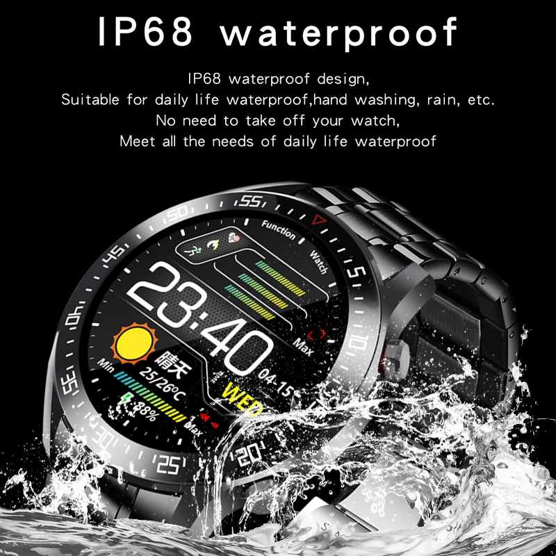 bluetooth phone call can smart watch men waterproof sports fitness watch health tracker weather display 2021 new smartwatch men free global shipping